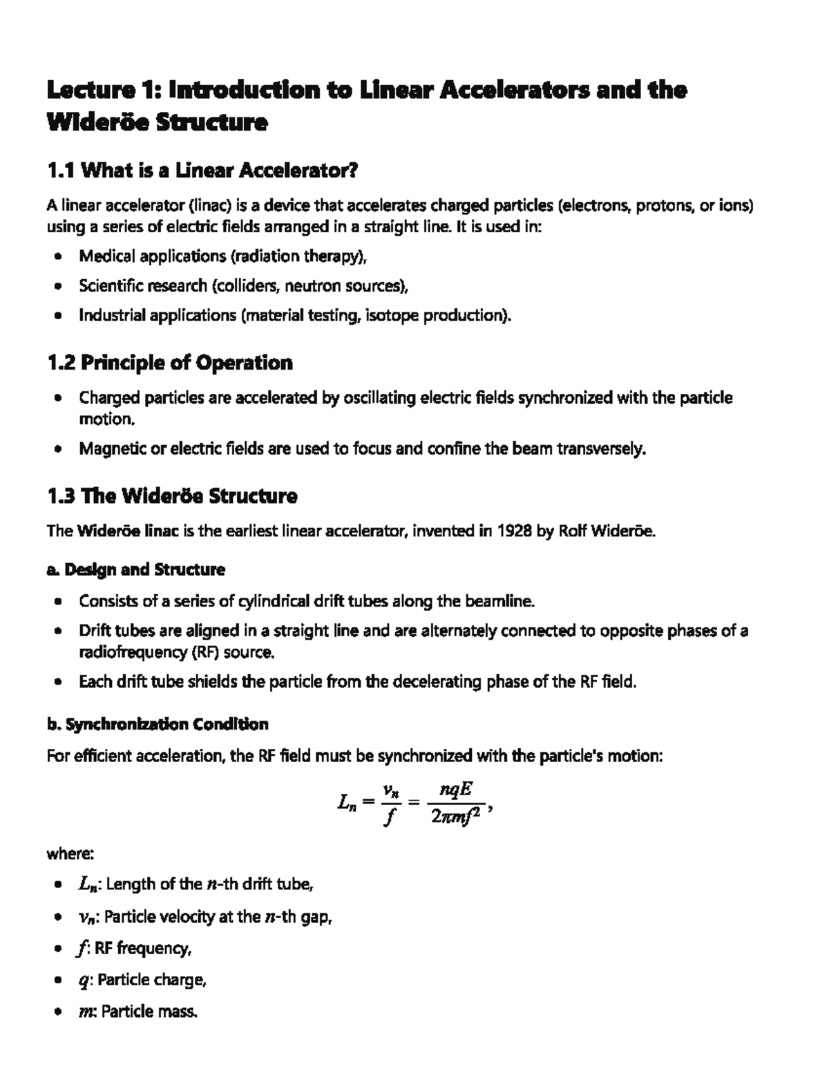 Transverse Beam Motion Analysis - Physics Lecture Notes - Lecture 1 ...