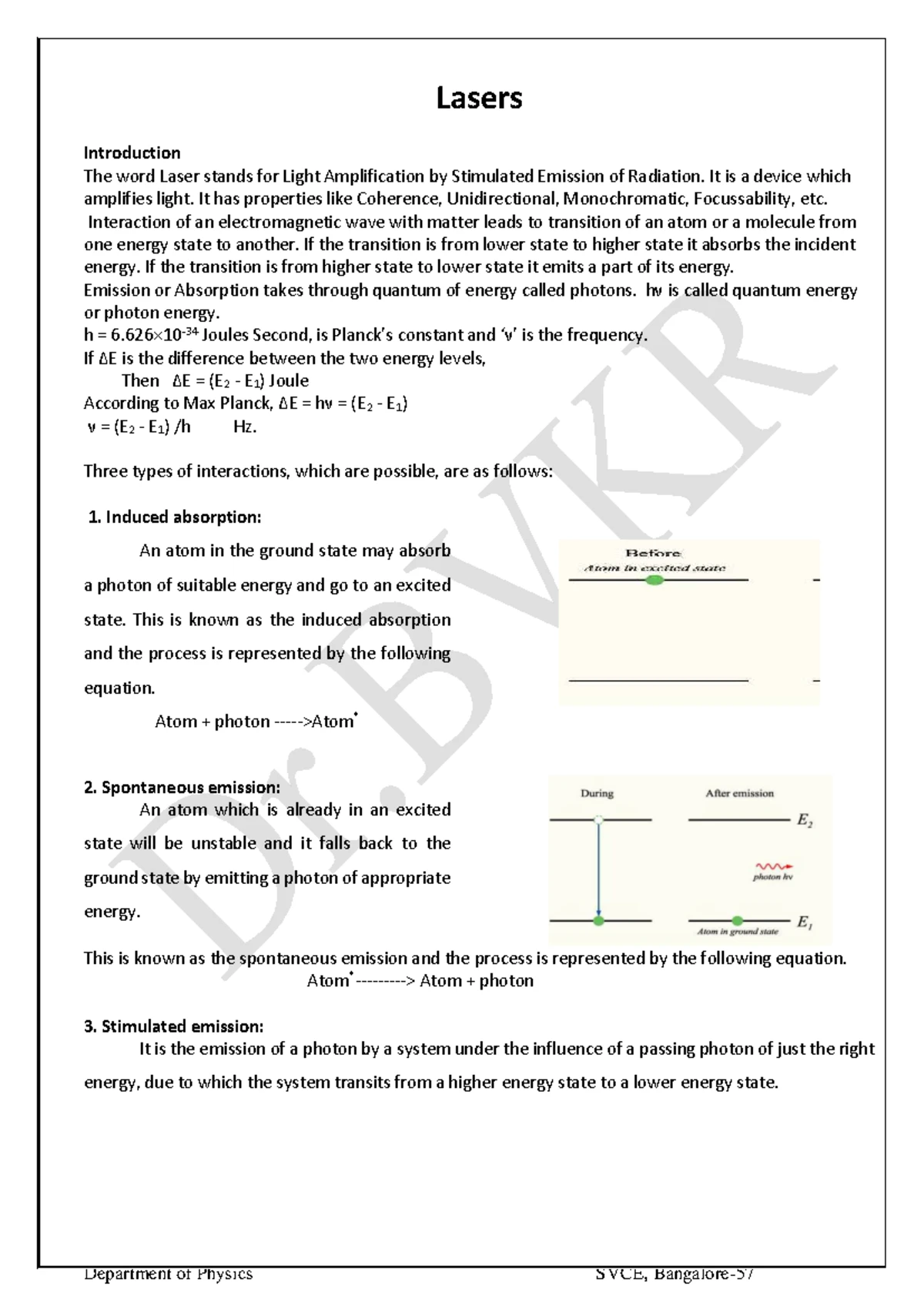 Module 1-Lasers & optical fibres Handwritten - applied physics for cse ...