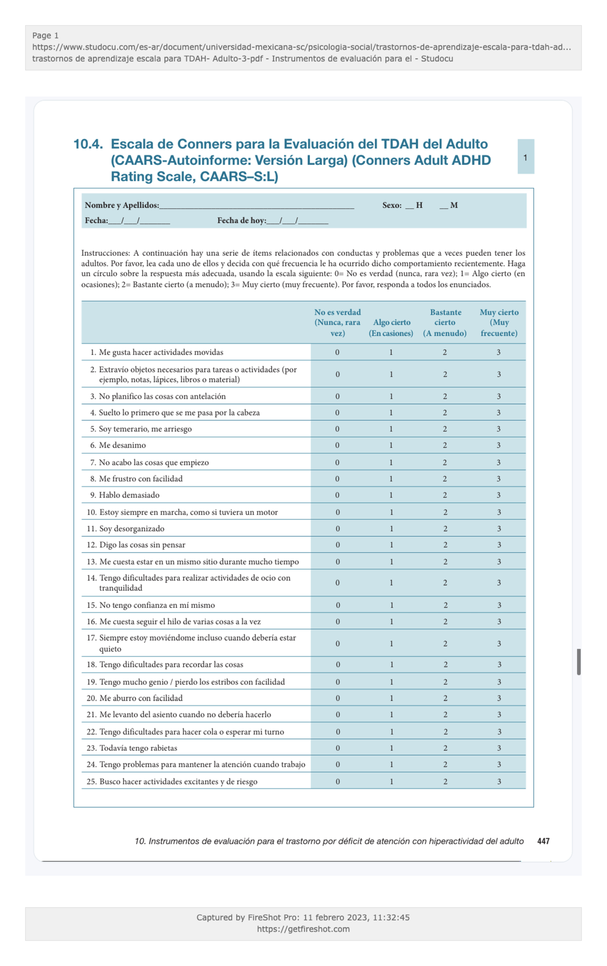 Caars - Test Study Notes and Key Concepts - Studocu