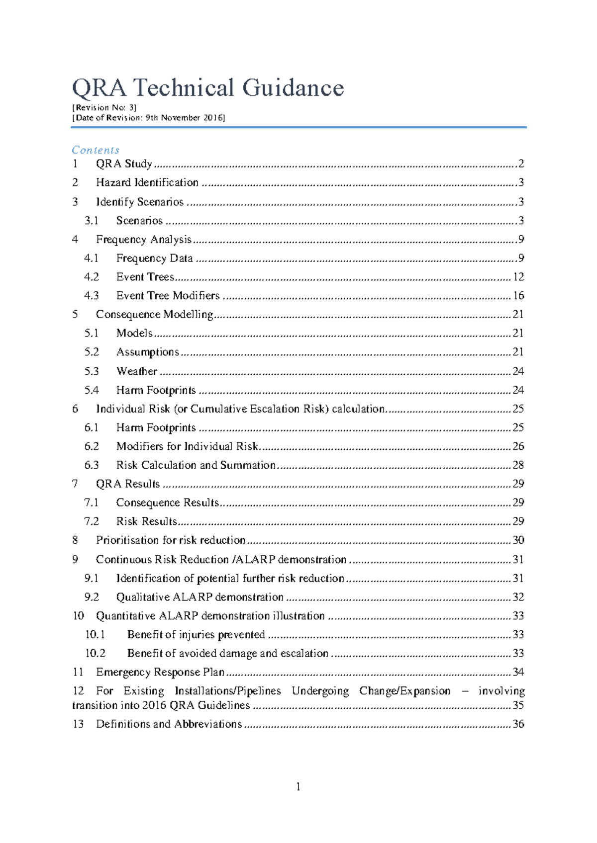 QRA Technical Guidance Revision 3 (Nov 2016) Study Document - Studocu