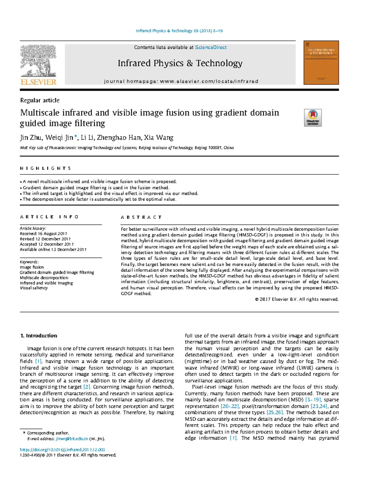 Multiscale Infrared & Visible Image Fusion: Gradient Domain Guided ...