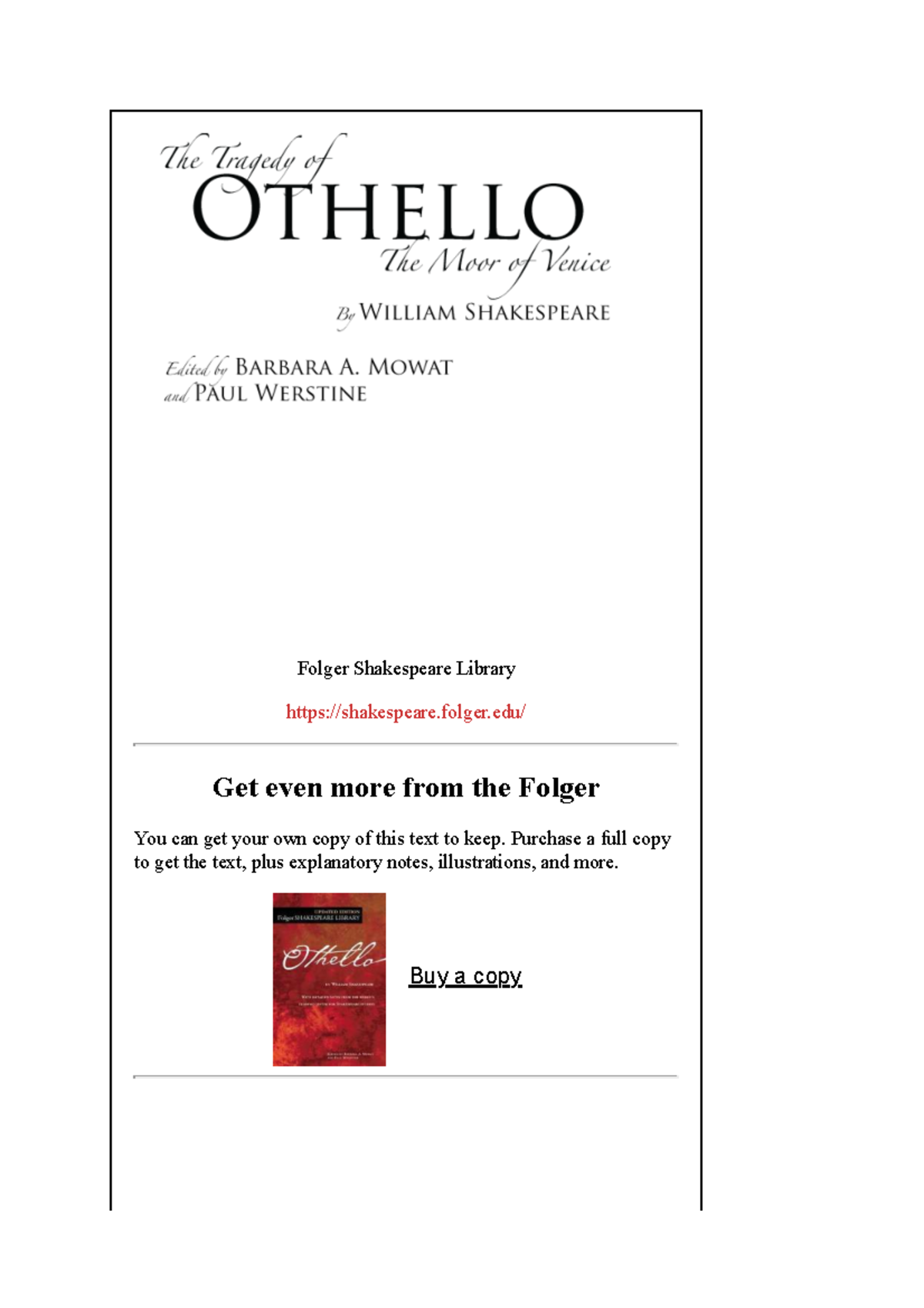 Othello (ENG 101) - Comprehensive Study Guide and Text Analysis - Studocu