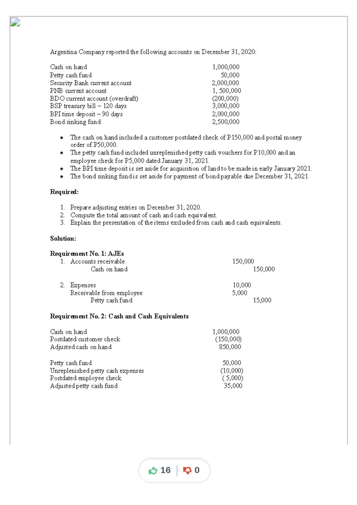 EMM 101 - Statement of Financial Position Analysis - April 20XX - Studocu