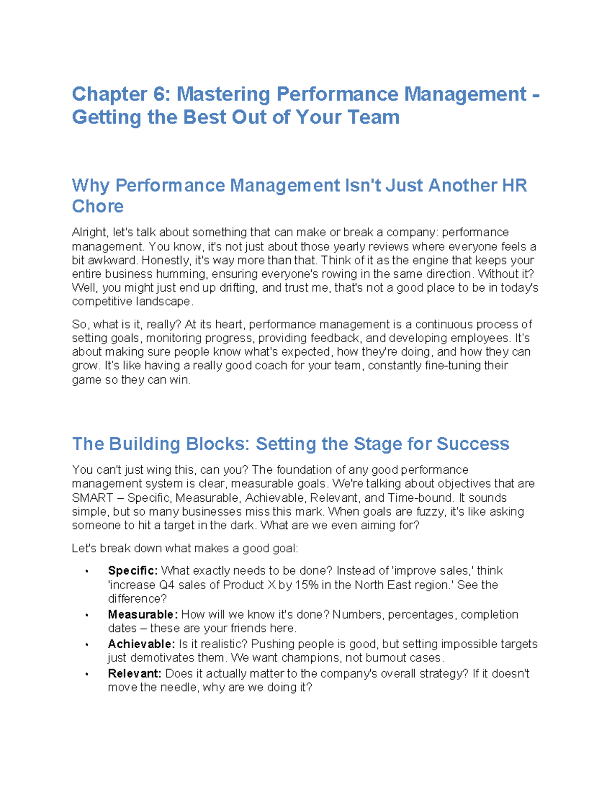 Human Resource Management CH6: Mastering Performance Management - Studocu