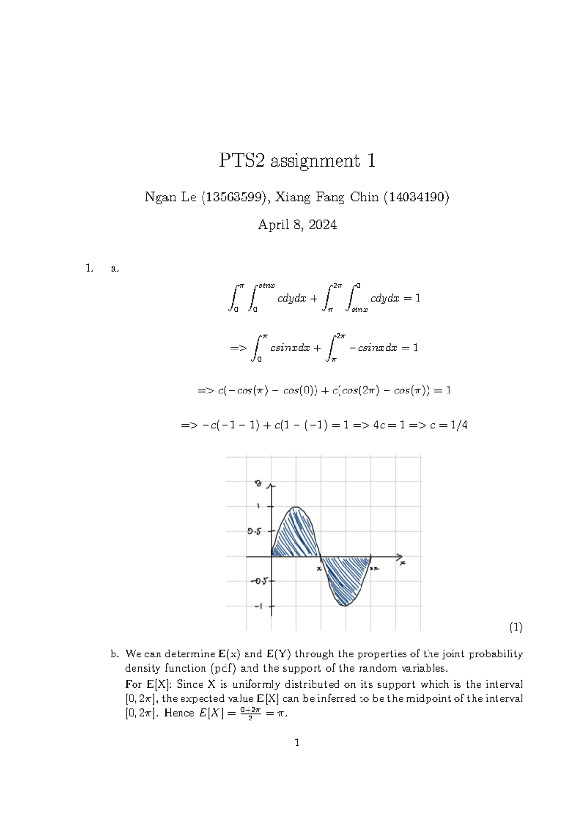 PTS2 Assignment 1: Joint Probability and Marginal Distributions ...