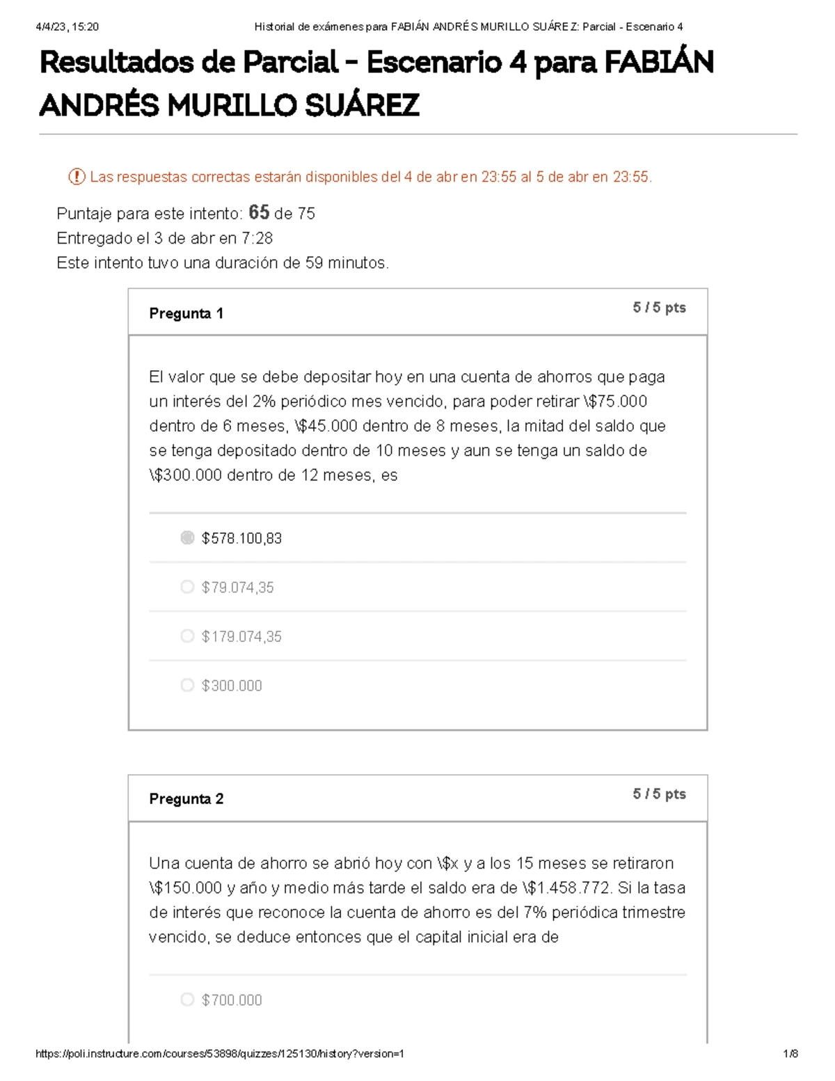 Examen parcial - Semana 4 ESP Segundo Bloque- Ingles II-[ Grupo 2 ...