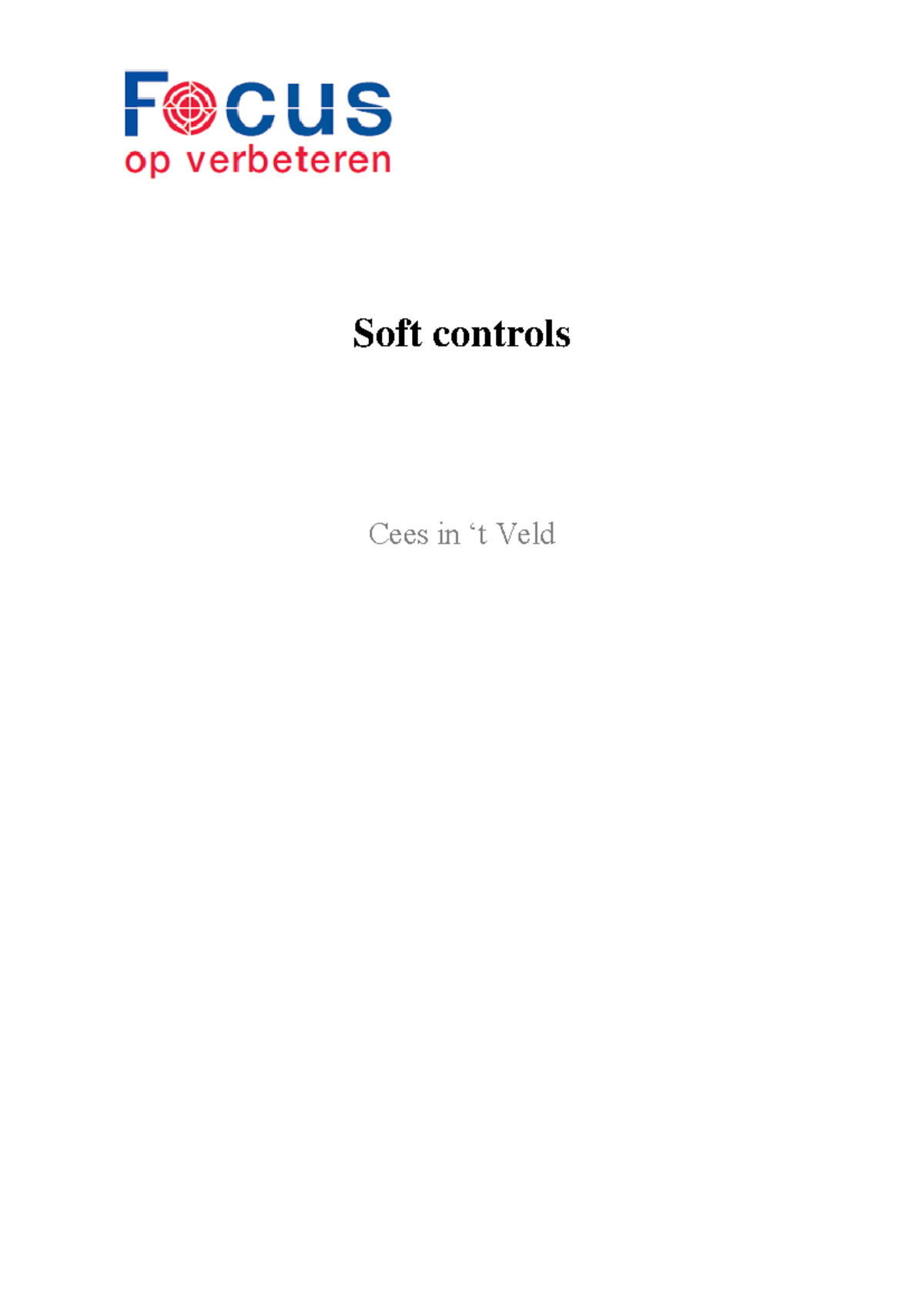 Art 18 - Soft Controls in Management: Theories & Applications - Studeersnel
