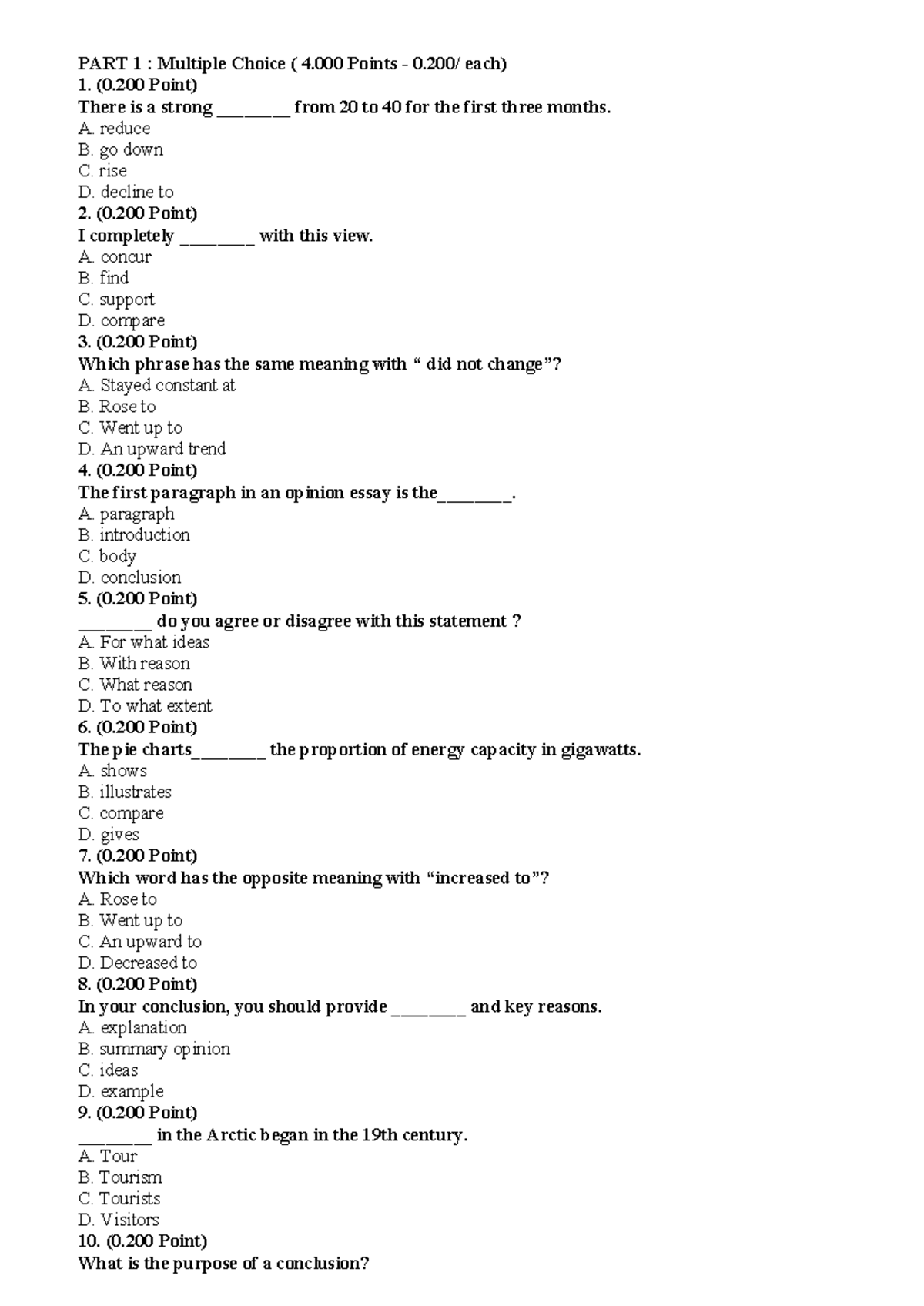 2A - Multiple Choice Questions for Final Exam Preparation - Studocu