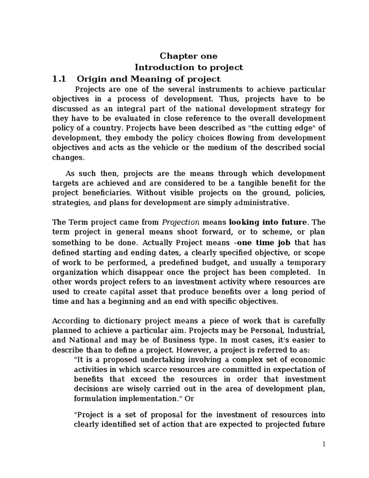 Ch 1: Introduction to Project Management - Origin, Types & Roles - Studocu