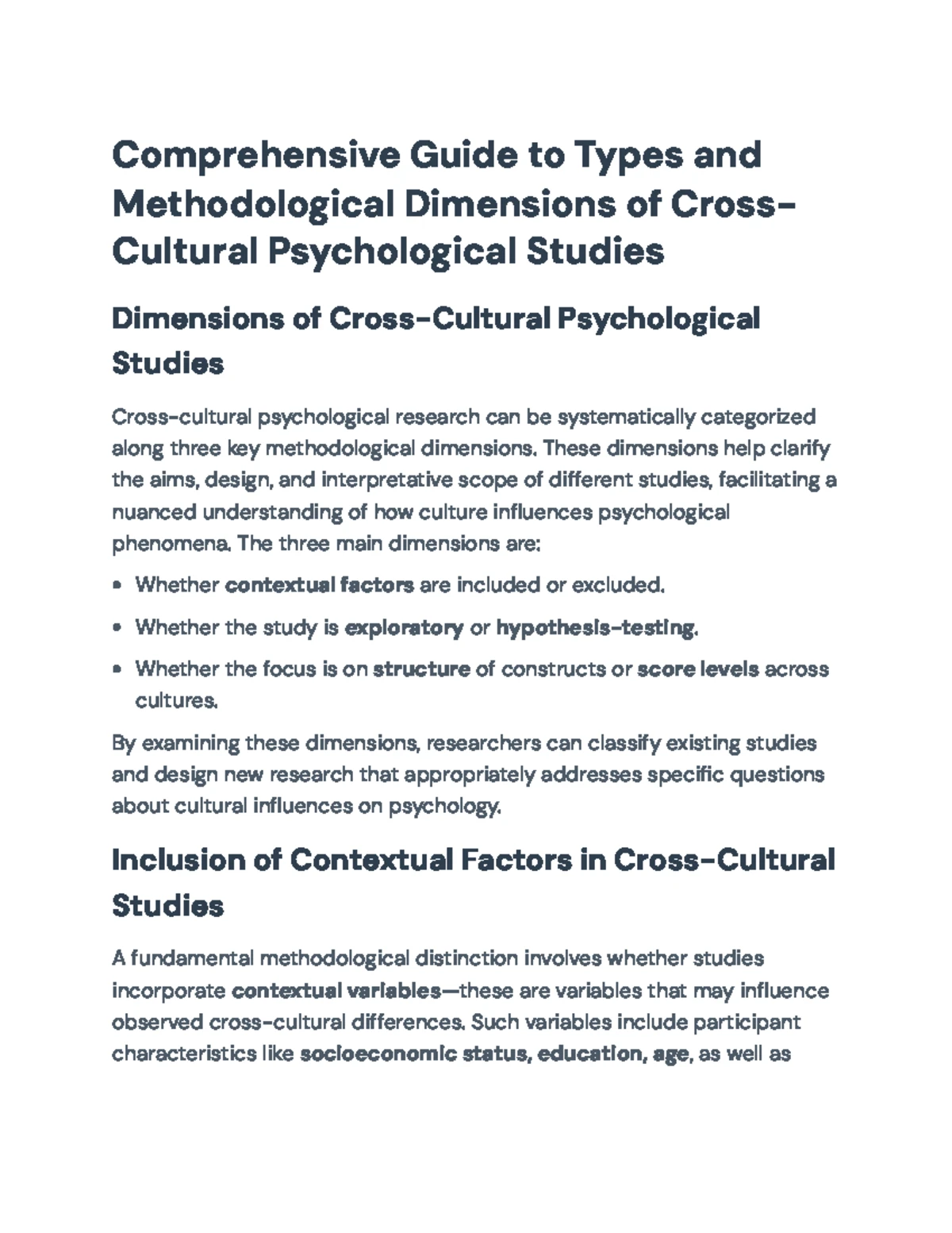 Comprehensive Analysis of Hofstede's Cultural Dimensions Framework ...