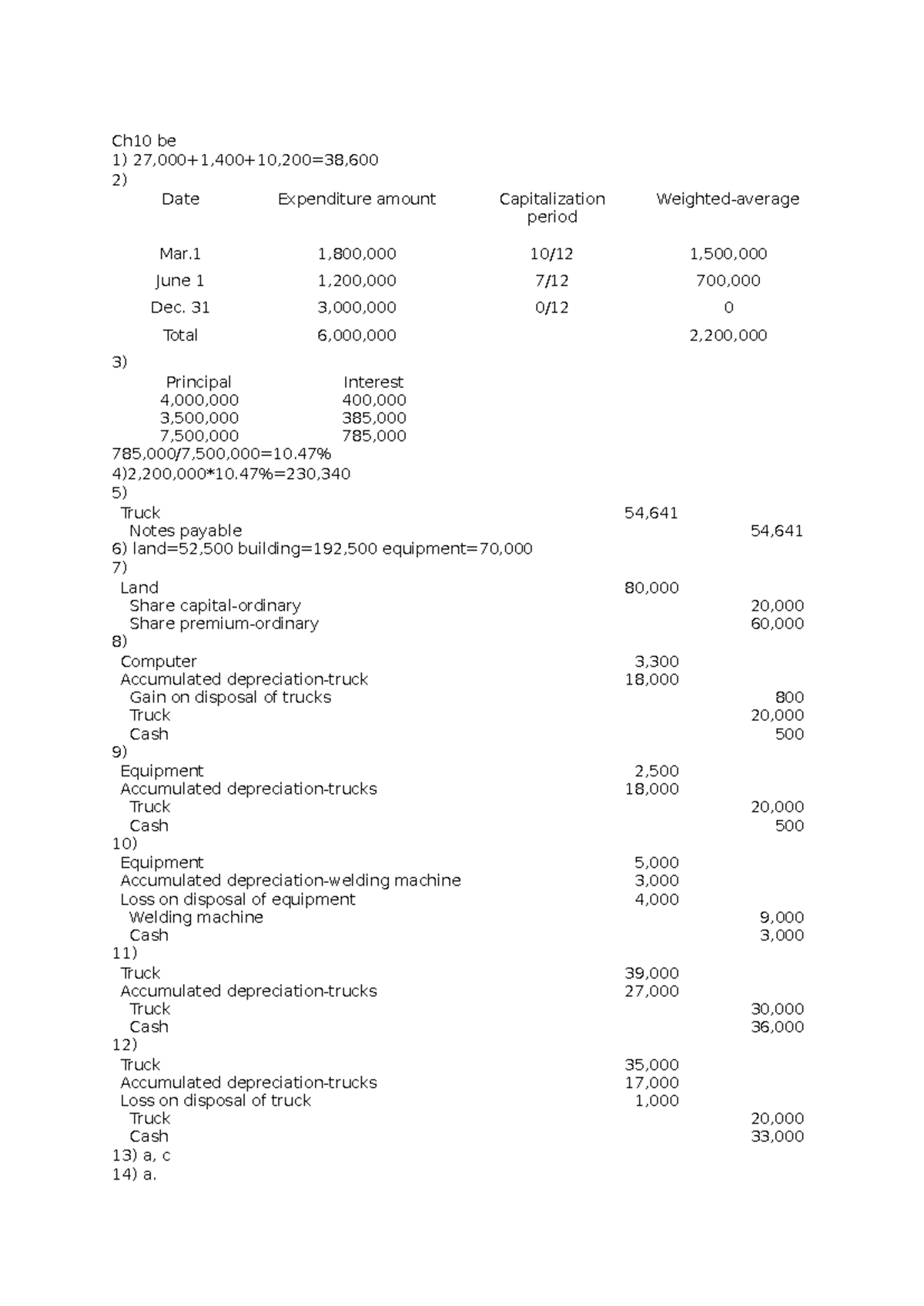 Ch10 Exercises and Solutions for Financial Accounting Concepts - Studocu
