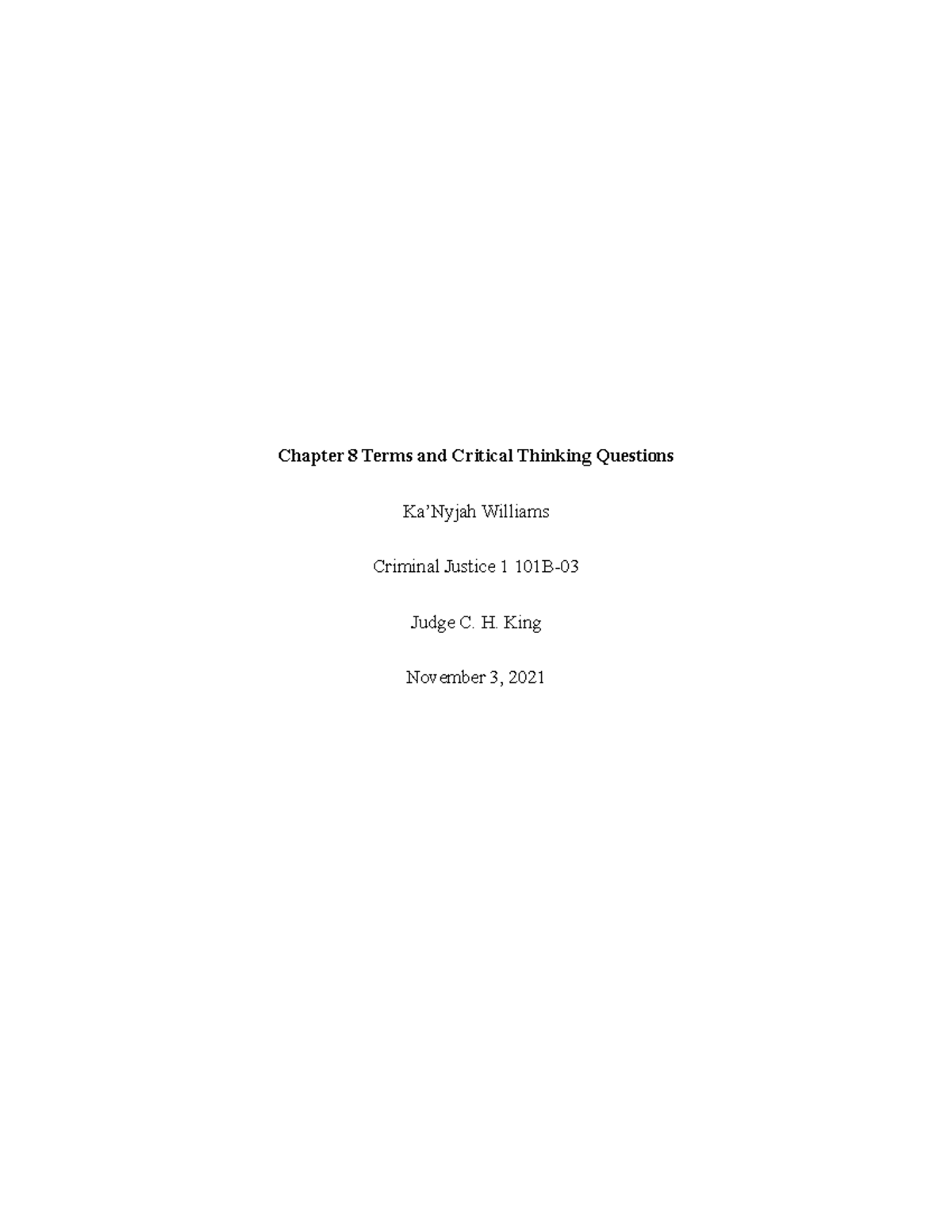 Chapter 8 terms and Critical Thinking Questions - Chapter 8 Terms and ...