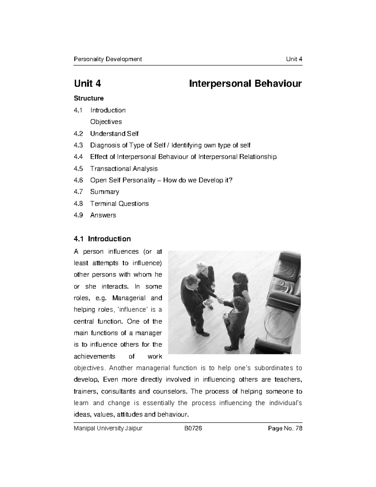 Unit 04 - Understanding Interpersonal Behaviour and Relationships - Studocu