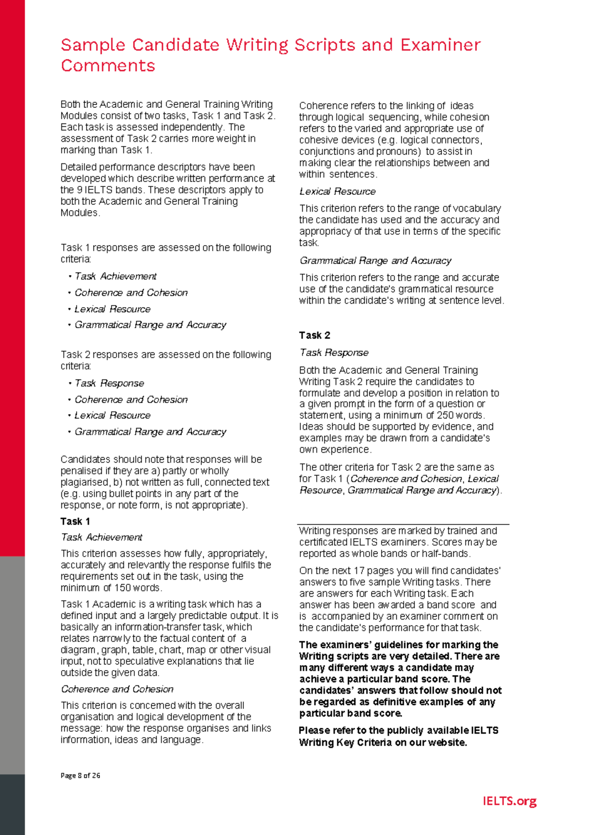 IELTS Writing Task Samples: Academic & General Training Insights - Studocu