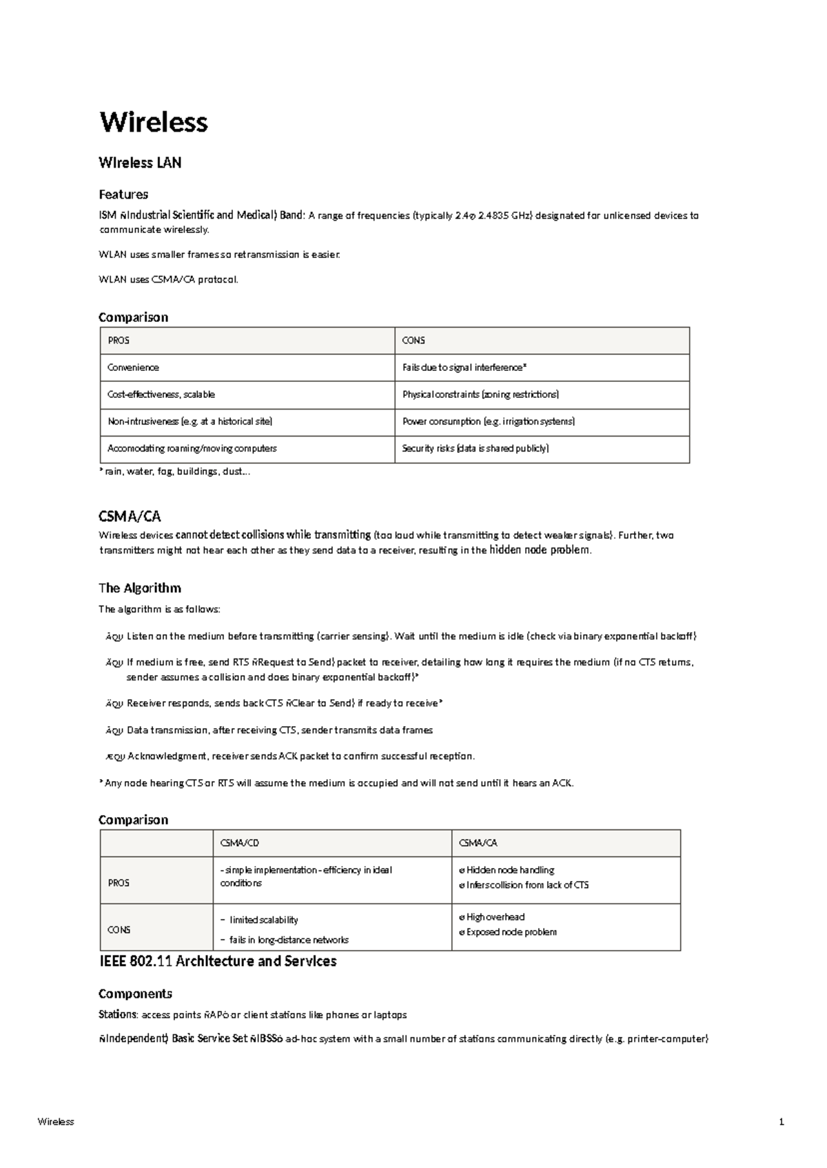 Wireless LAN Features and Challenges: A Comprehensive Overview (CS101 ...
