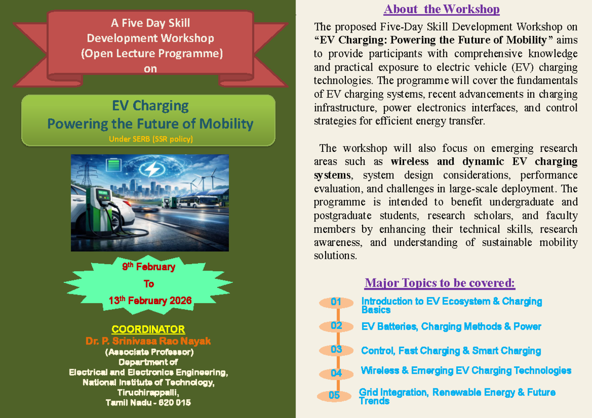 EEE Workshop on EV Charging: Powering Future Mobility (Feb 2026) - Studocu