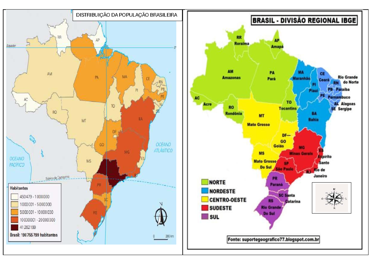Distribuição da População Brasileira - Atividade MAT Mapas 2 - Studocu