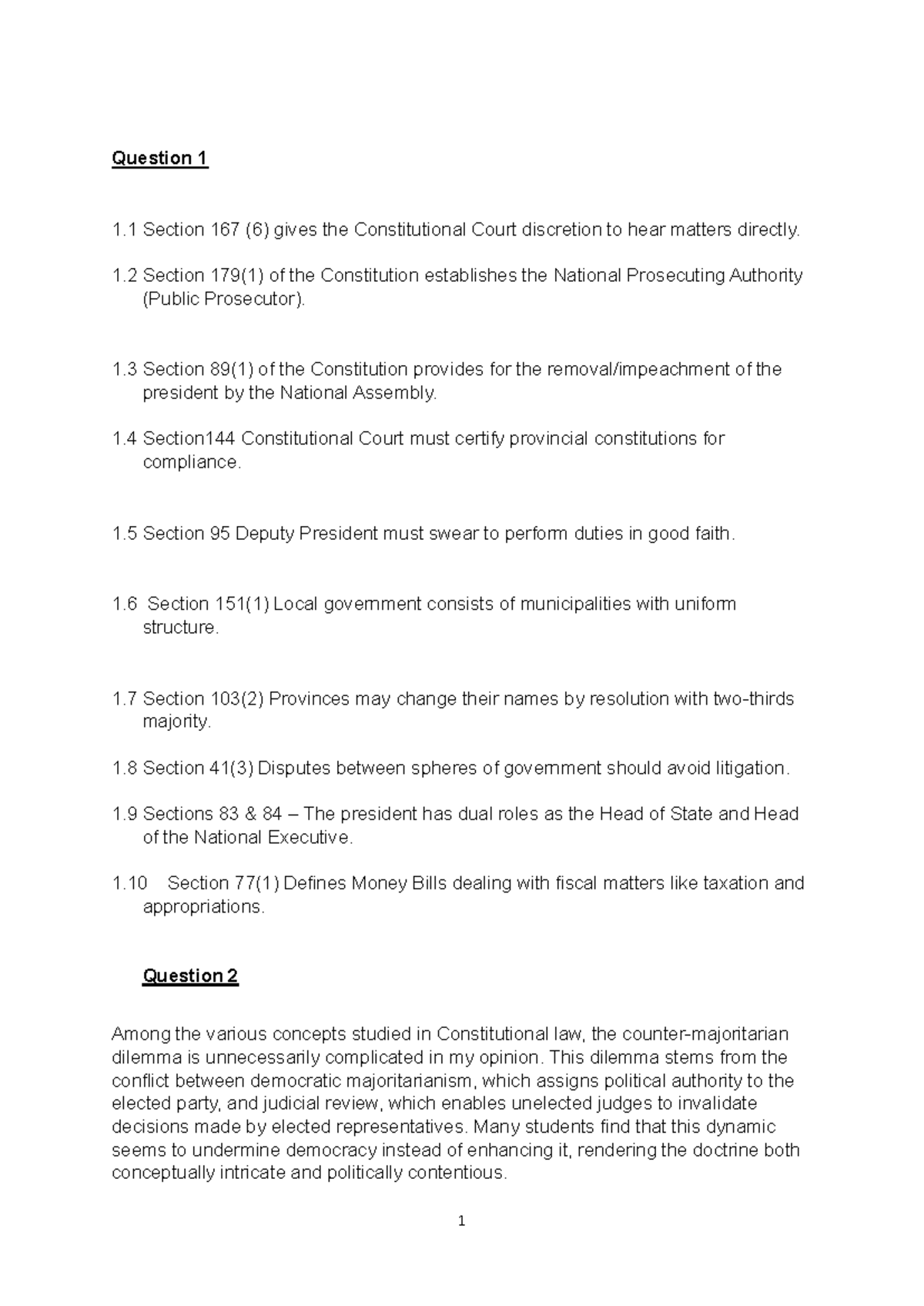 CSL2601 Final Exam Answers: Constitutional Law Insights 2025 - Studocu