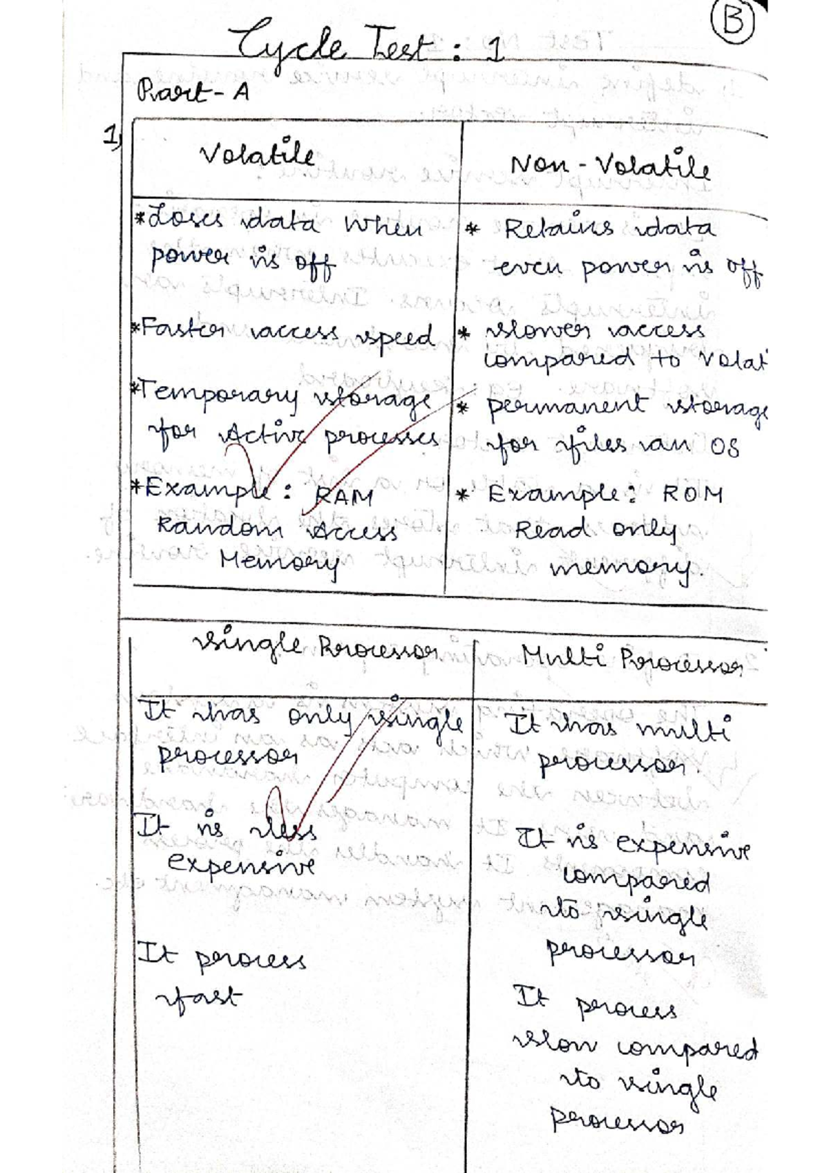 CS3451 I/O Cycle Test I - Notes on Volatile & Non-Volatile Memory - Studocu
