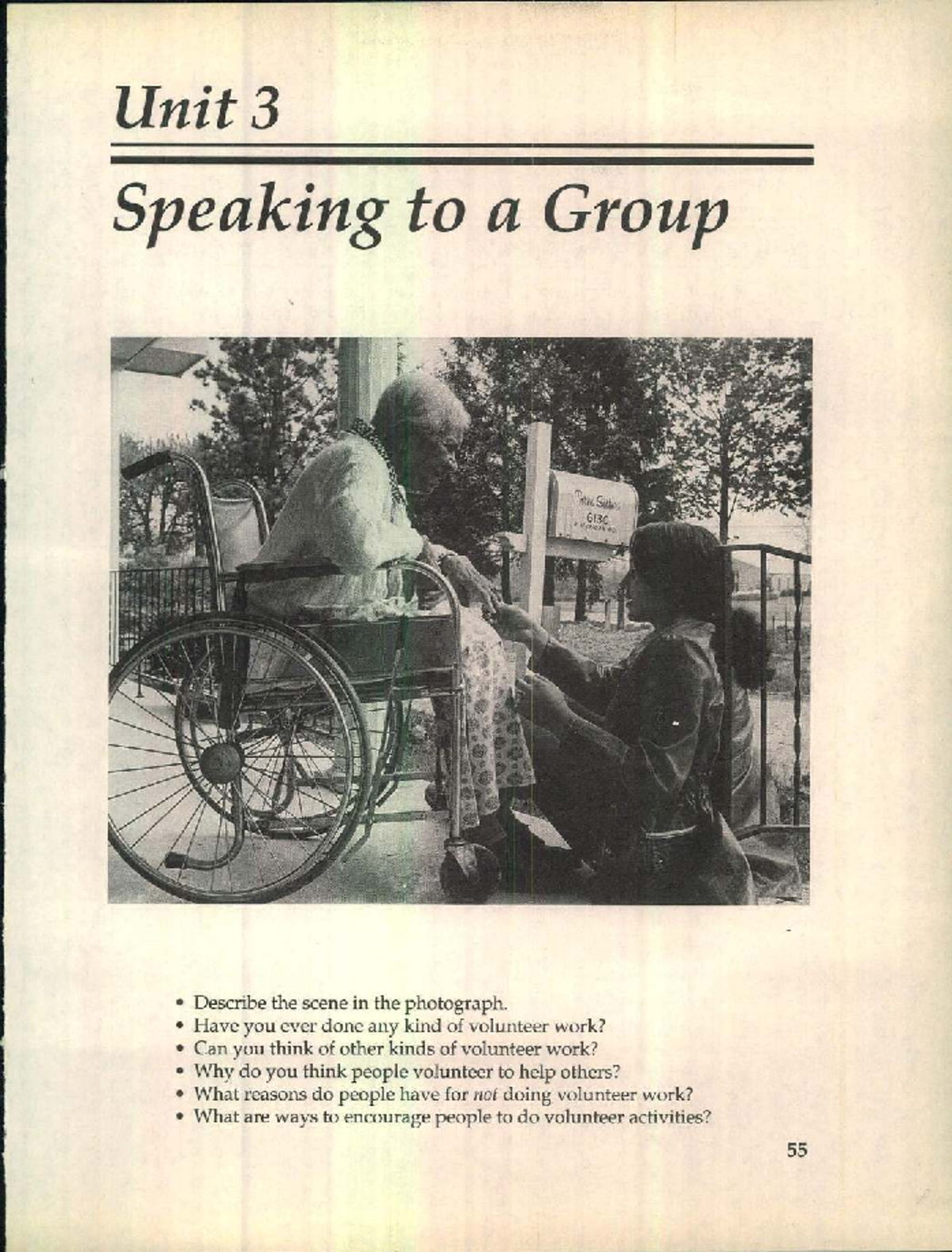 Unit 3 Speaking to a Group: Volunteer Work and Group Activities - Studocu