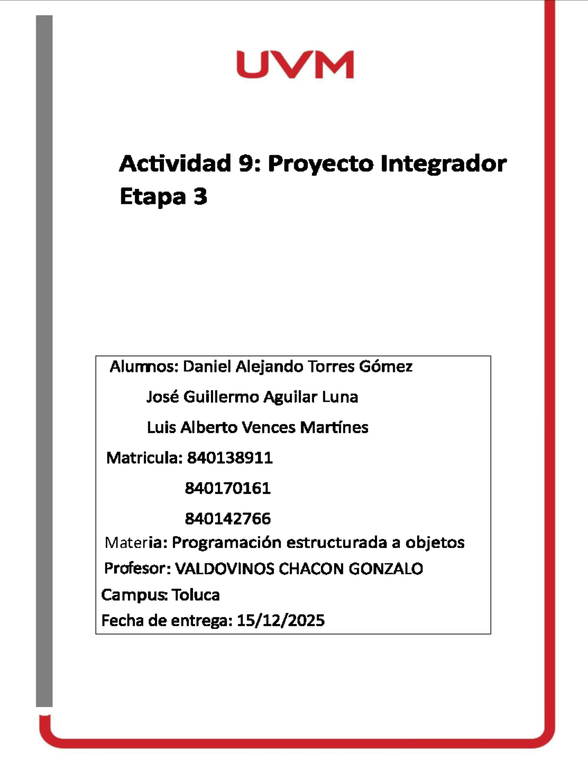 A9 DATG POO - Proyecto Integrador sobre Herencia en Java - Studocu