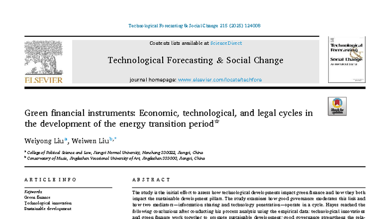 Green Financial Instruments: Tech Innovations & Governance in Africa ...