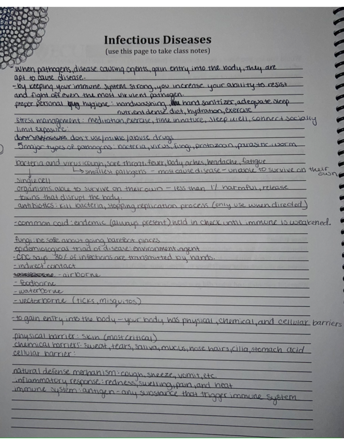 Infectious Diseases Class Notes for Workbook Assignment 5, Pg 4 - Studocu