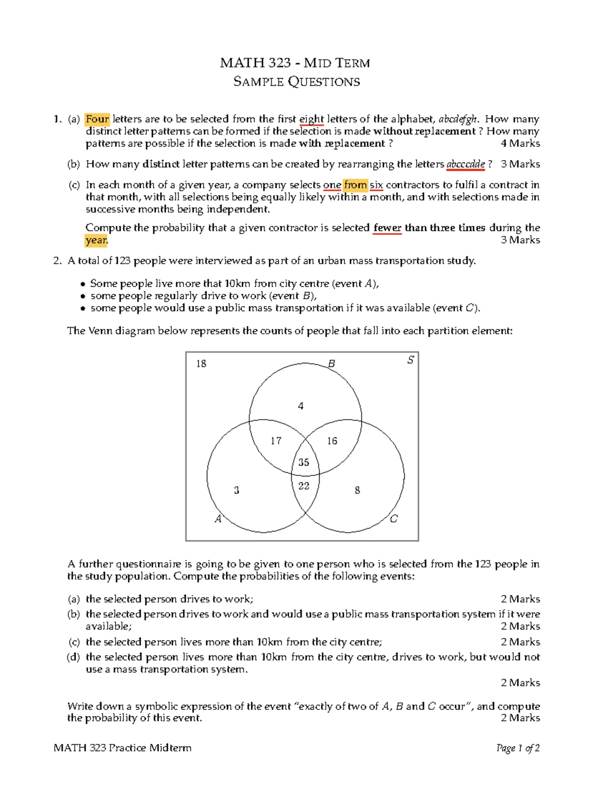 MATH 323 Fall 2020 Final Exam Solutions & Guidelines for Students - Studocu