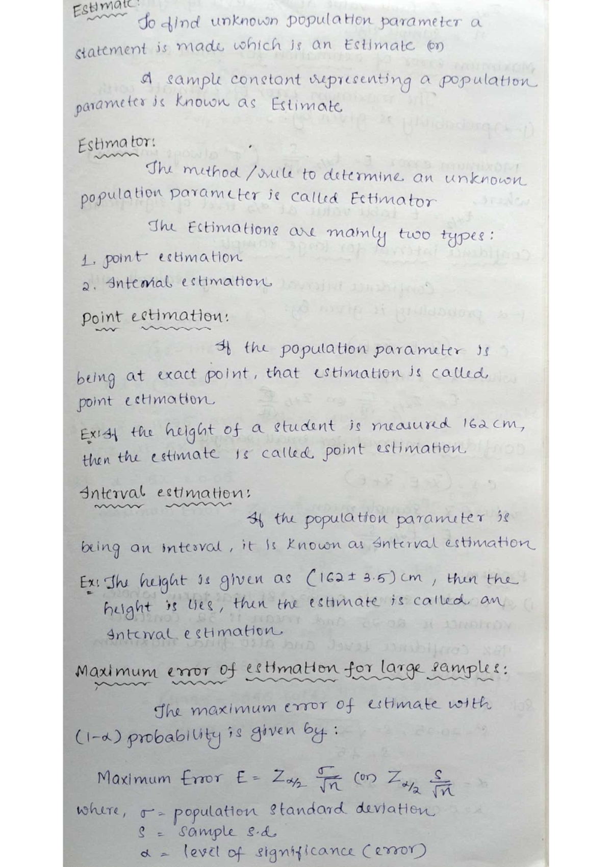 Statistical Estimation and Hypothesis Testing Notes - Studocu