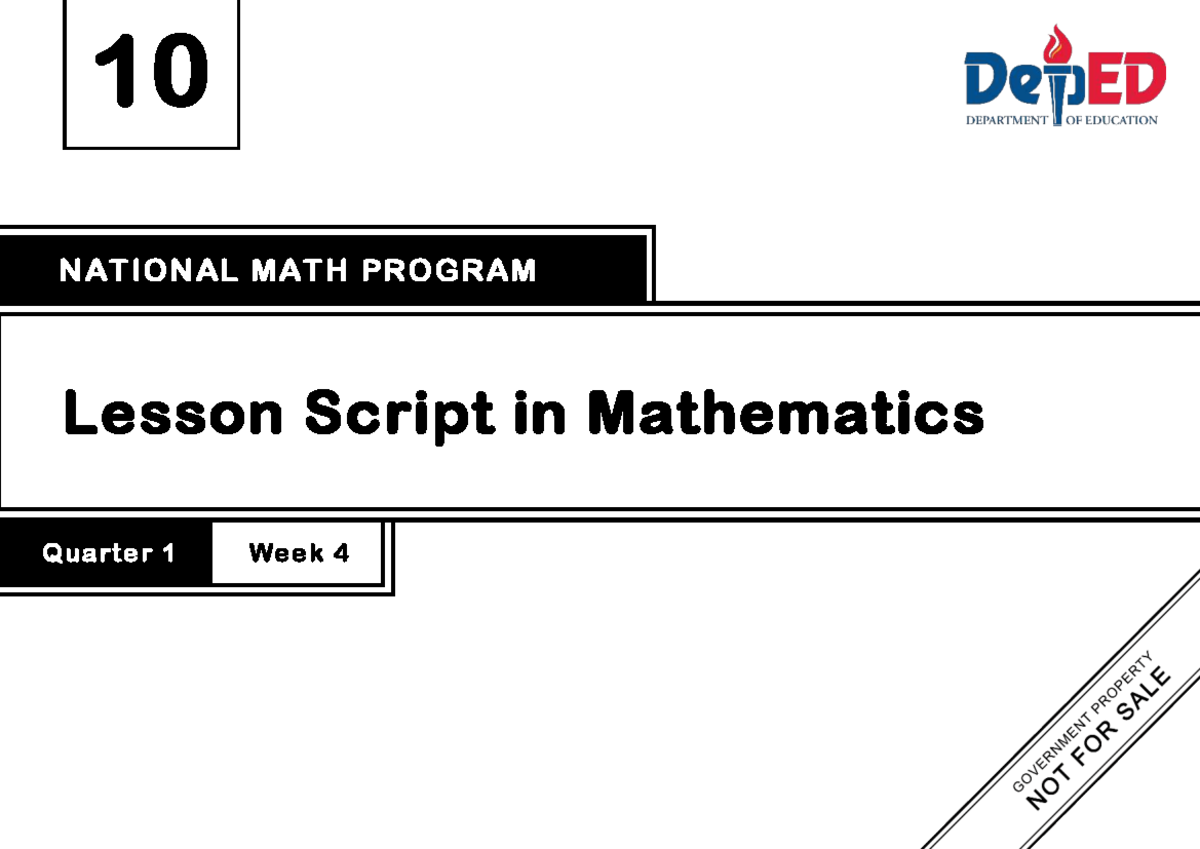 CO 2024 LS G10 NMP Q1 W4 Lesson Script: Bearings in Math - Studocu