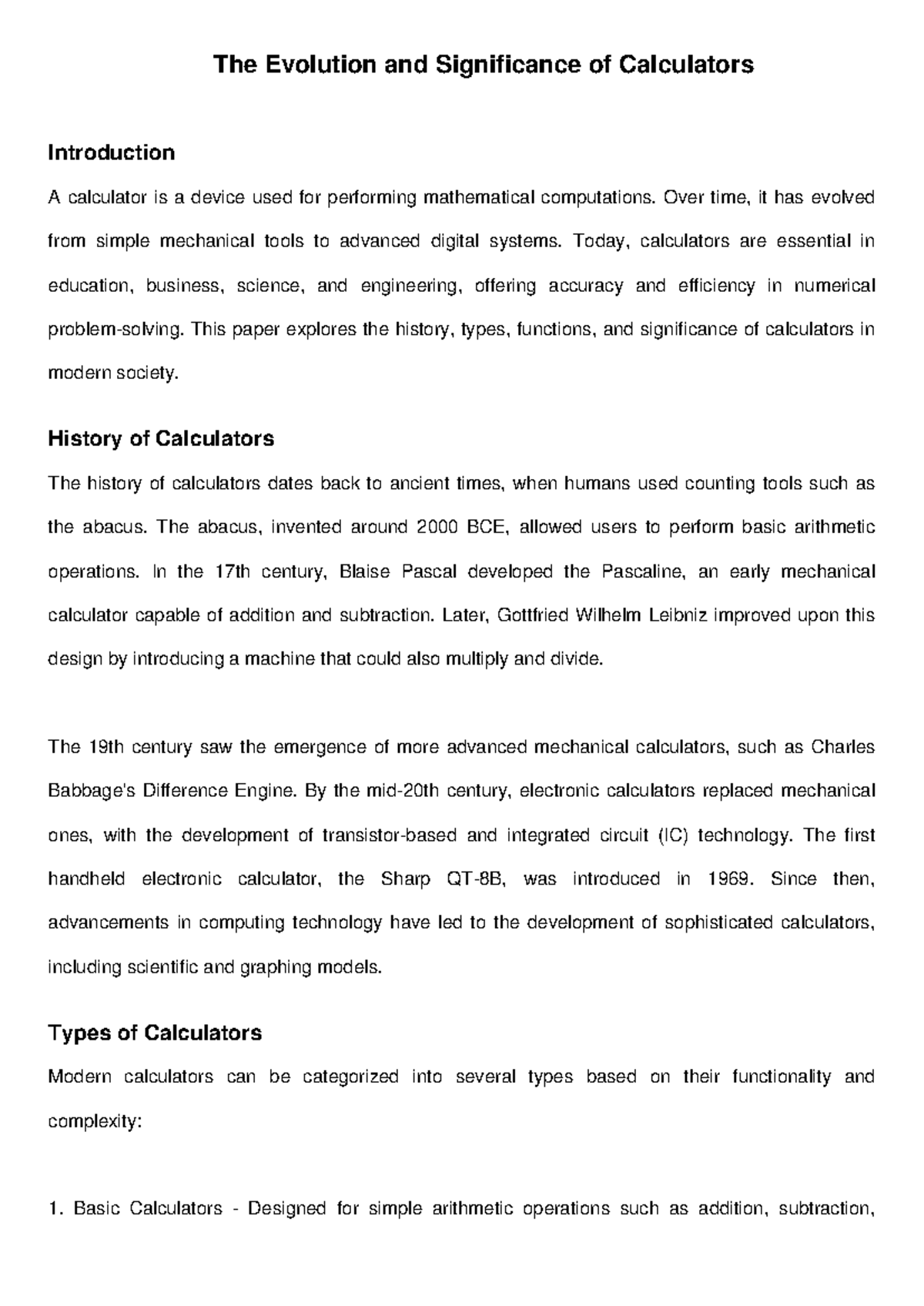 Calculators Discussion - The Evolution and Significance of Calculators ...