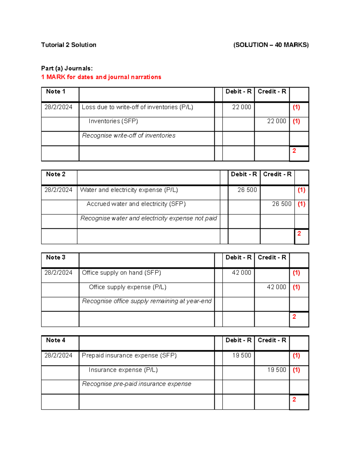 Tutorial 2 Solution: Journals and Statement of Changes in Equity - Studocu