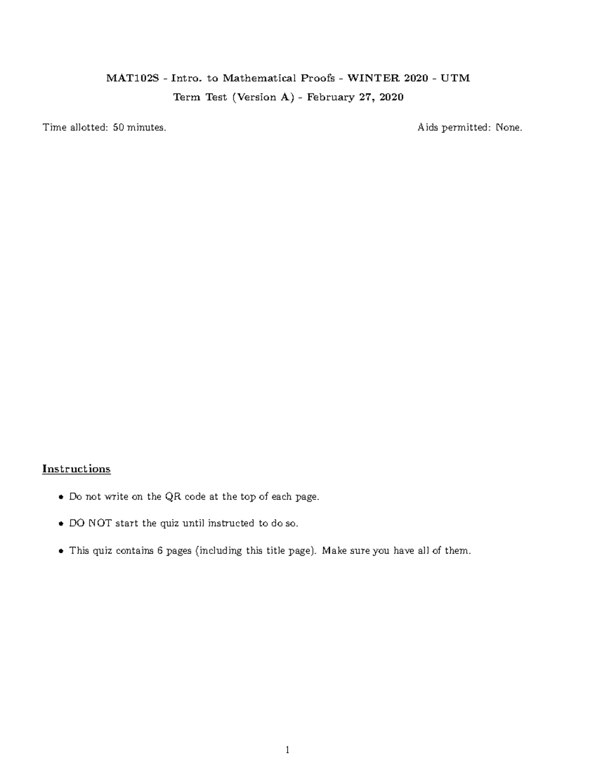 MAT102S - Midterm Solutions Winter 2020 (Version A) - Studocu