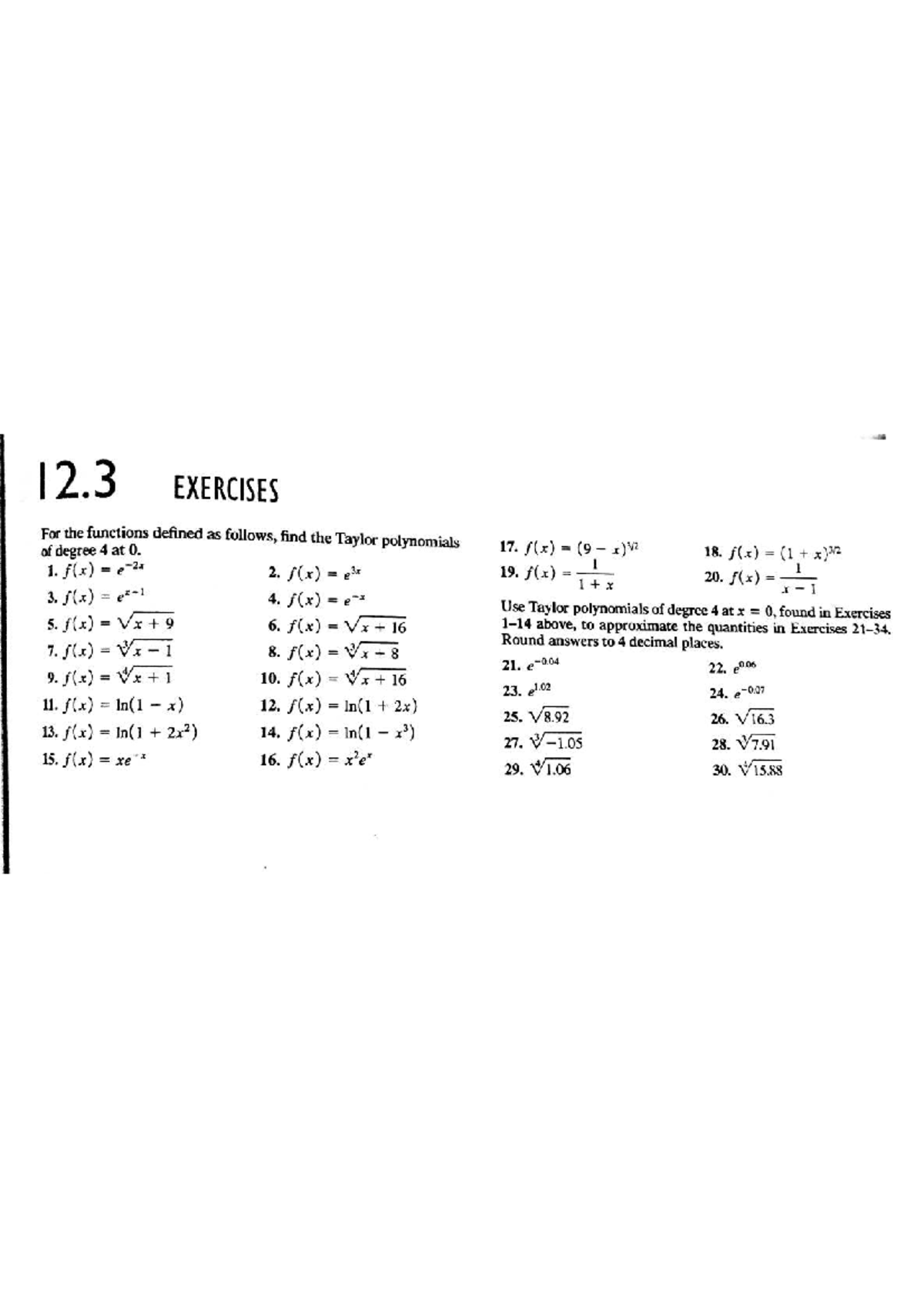 Tutorial 10 - Questions and Final Answers (Textbook) - 12 EXERCISES For ...