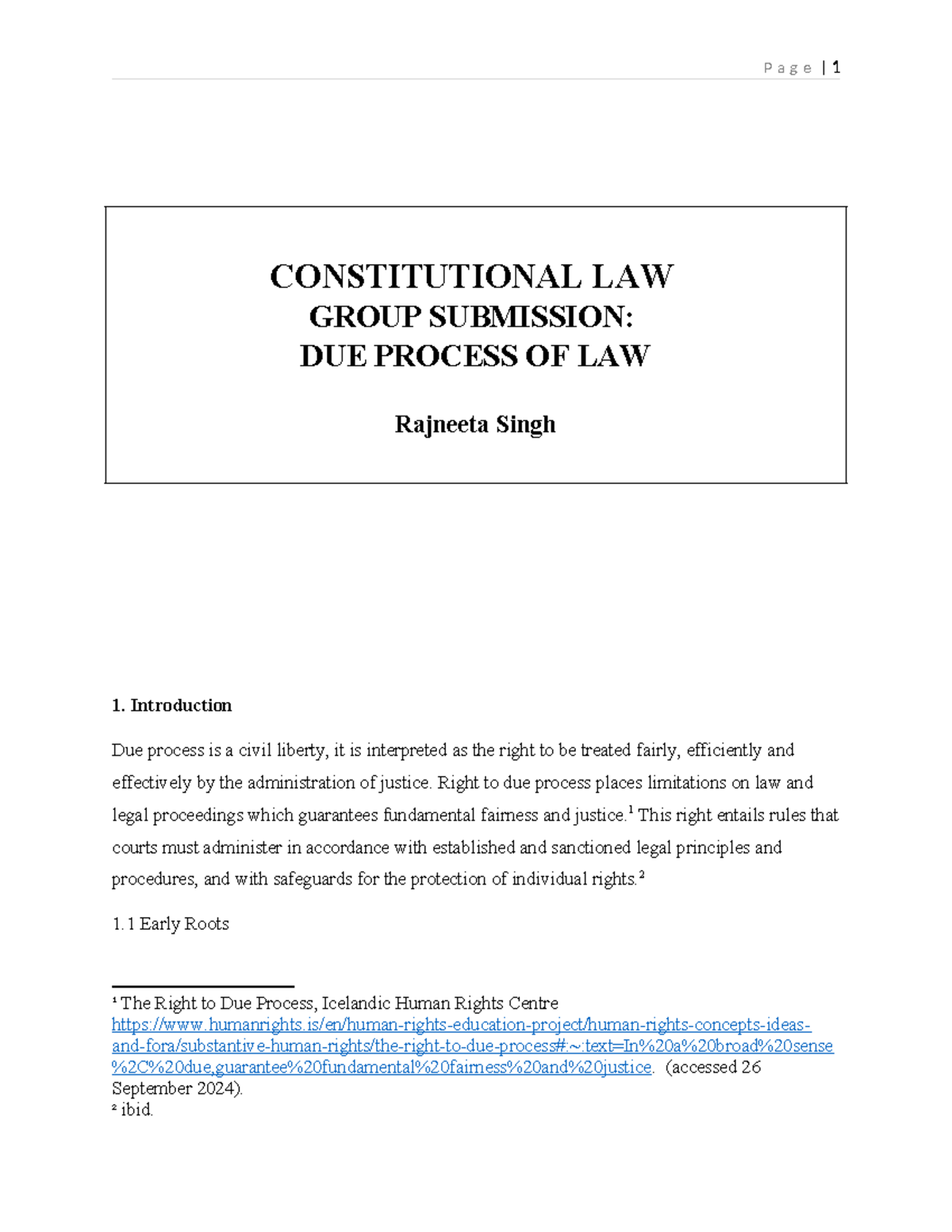 Final Research Paper: Understanding Due Process in Law - Studocu