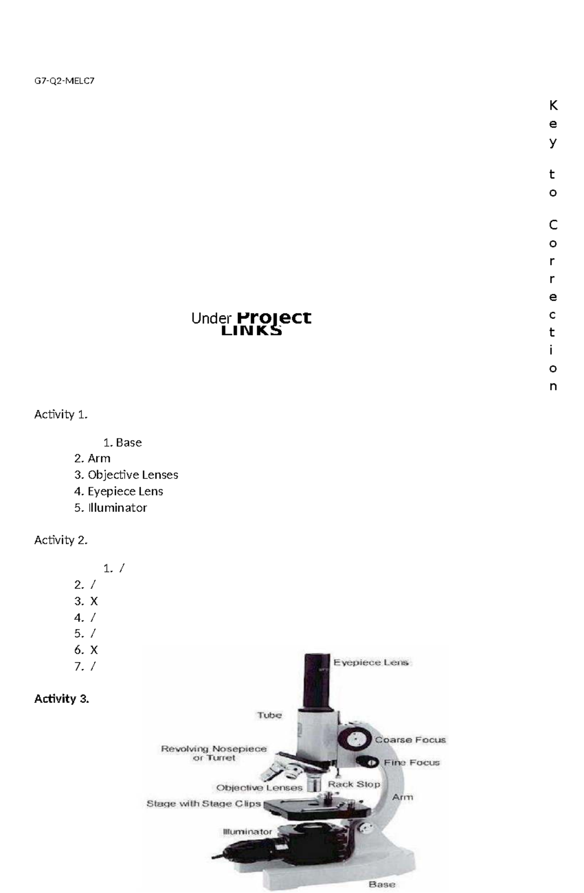 Answer KEYS Quarter 2 Grades 7-10 - G7-Q2-MELC K e y t o C o r r e c t ...