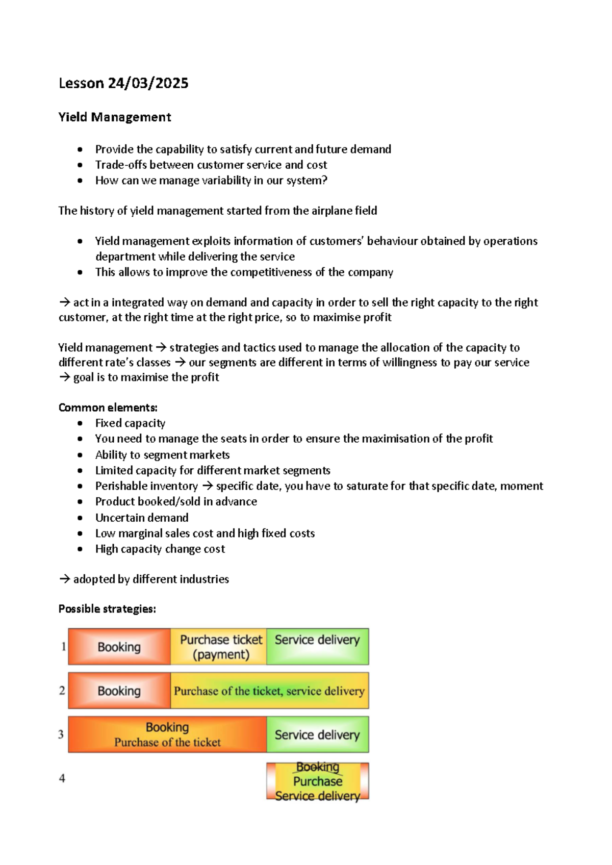Lesson Yield Management: Strategies for Demand and Capacity ...