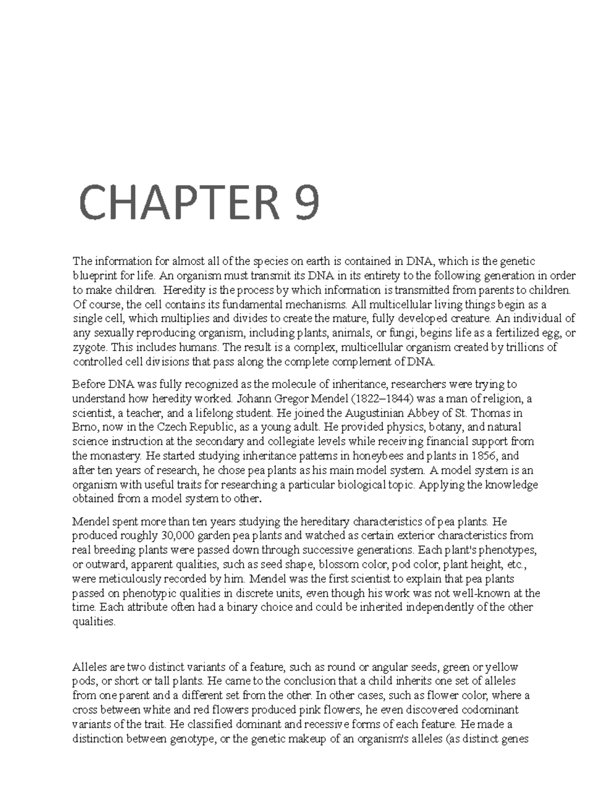 Chapter 12 - lecture notes - Biology Life Science Lab 12 Manual ...
