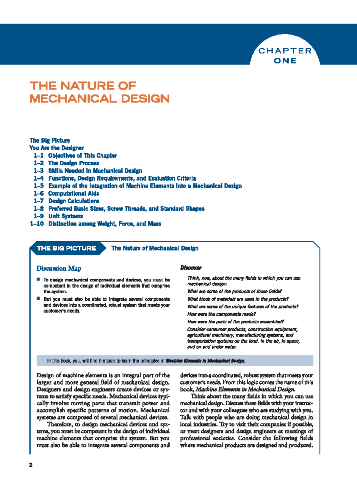Chapter 1: The Nature of Mechanical Design (ME 101) - Studocu