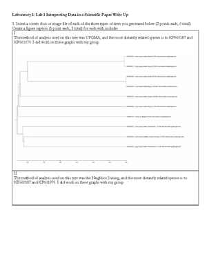 Lab number two Biology - Lab 2: Evolution I How would biologists ...