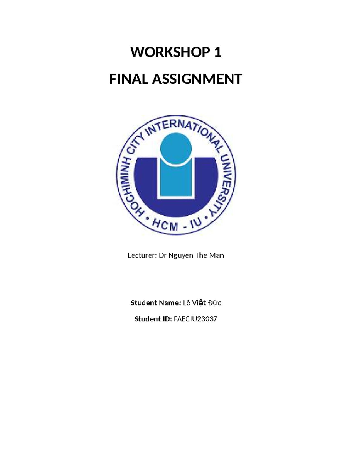 FAECIU 23037 Workshop 1 Final Assignment: CV Writing & Goal Setting ...