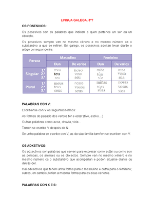 Lingua Galega - 1º - ESO - Studocu