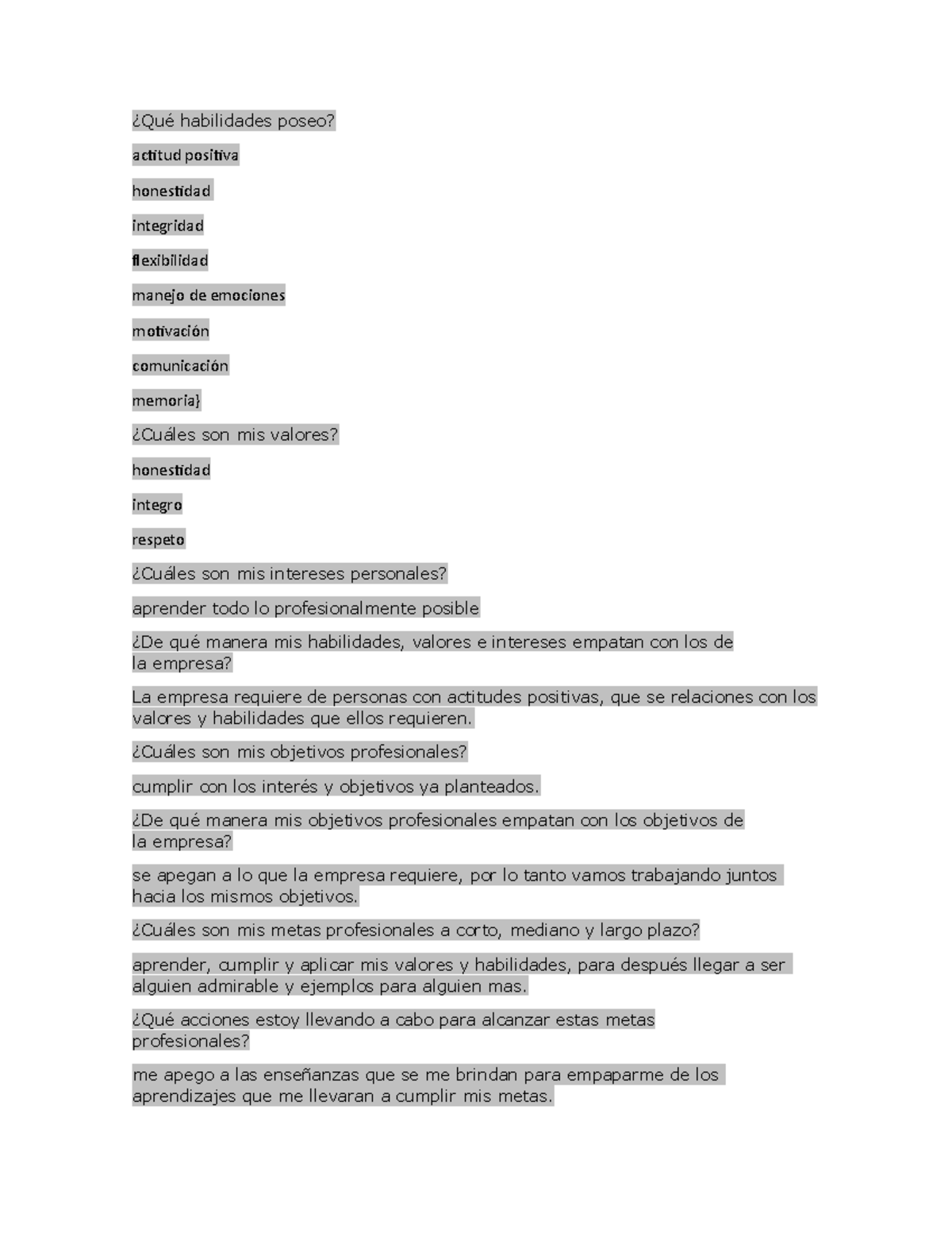 Habilidades para gestion de capital humano - ¿Qué habilidades poseo