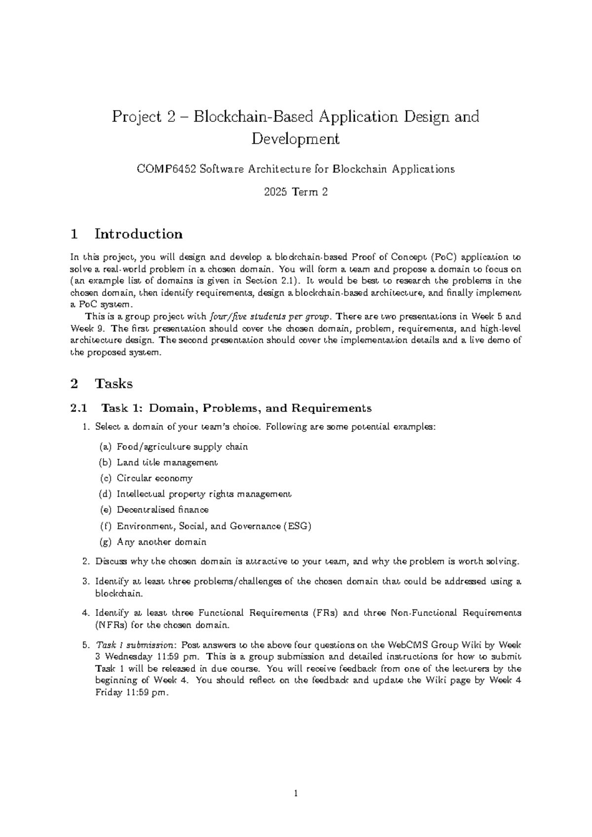 COMP6452 Project 2 - Application Design & Development Lecture Notes ...