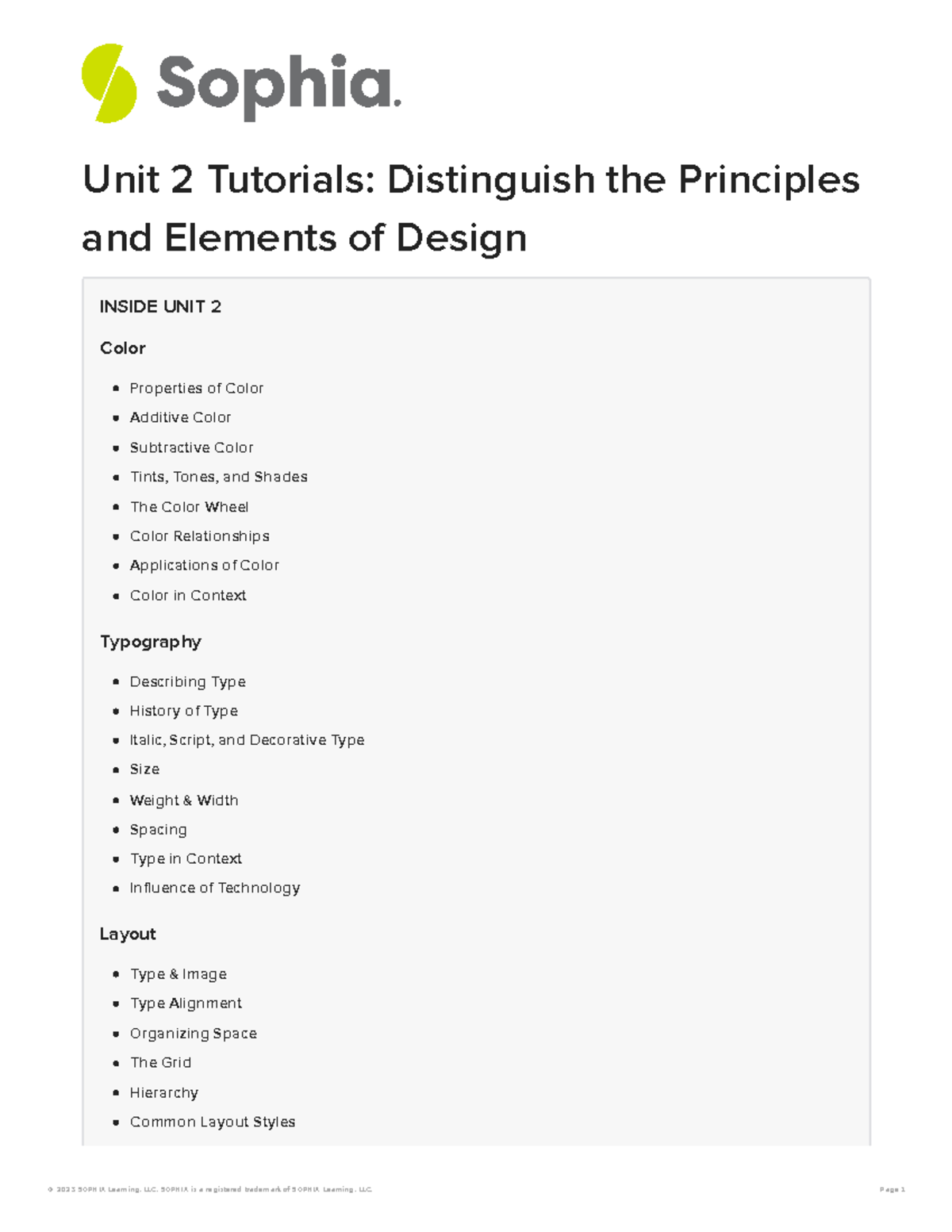 Visual Comm 2: Color, Typography, and Layout Principles Summary - Studocu