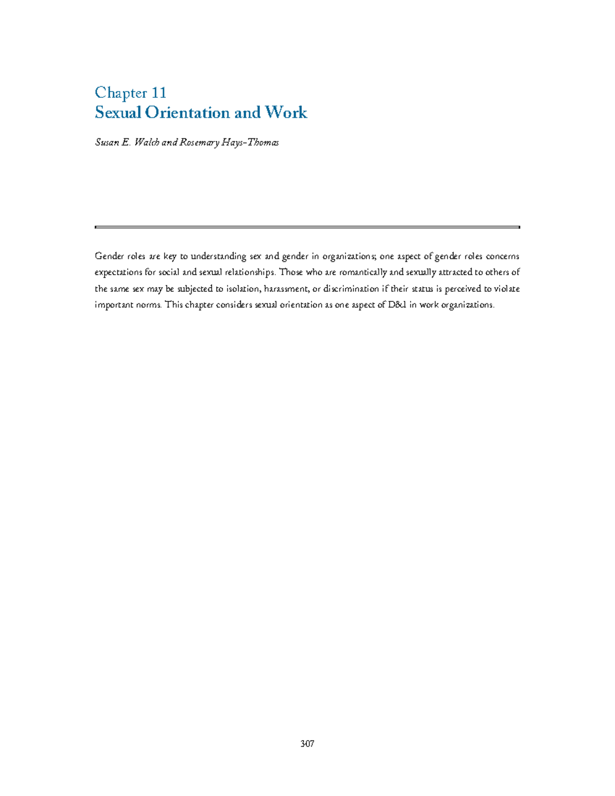 Chapter 11: Sexual Orientation and Gender Identity in the Workplace ...