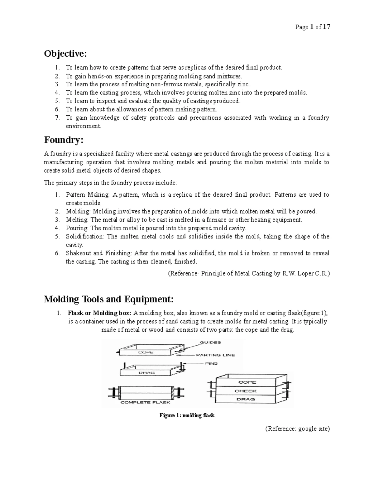 Document - Important for lab report - sessional foundry engineering ...