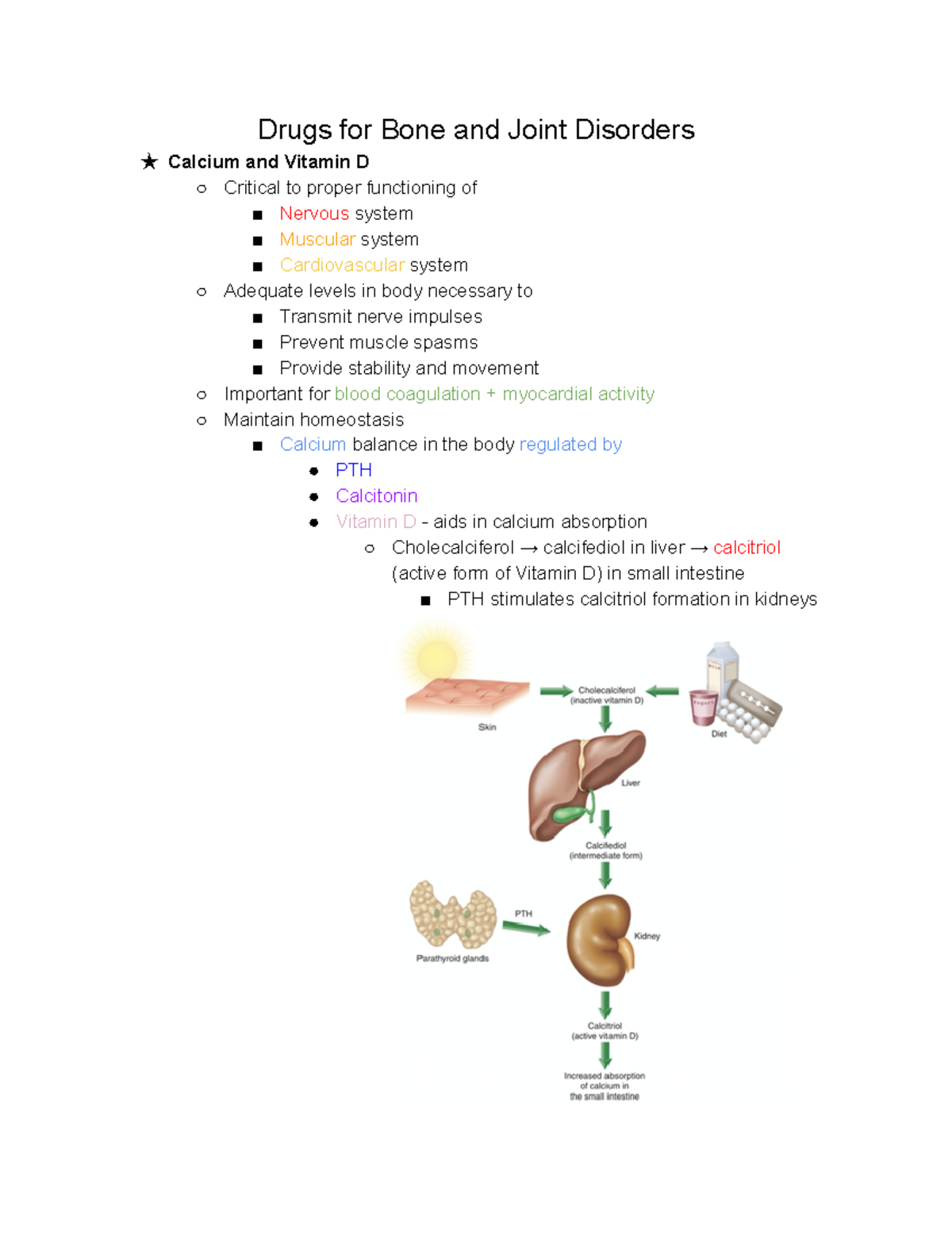 Chapter 48 - Lecture Notes - Drugs for Bone and Joint Disorders ...