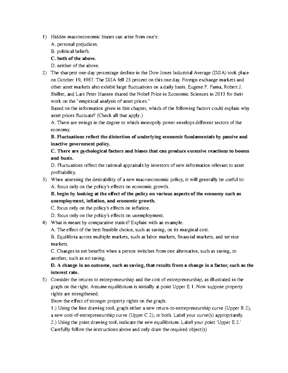 Macroeconomics Final Exam Study Guide (Course Code: Macro 301) - Studocu