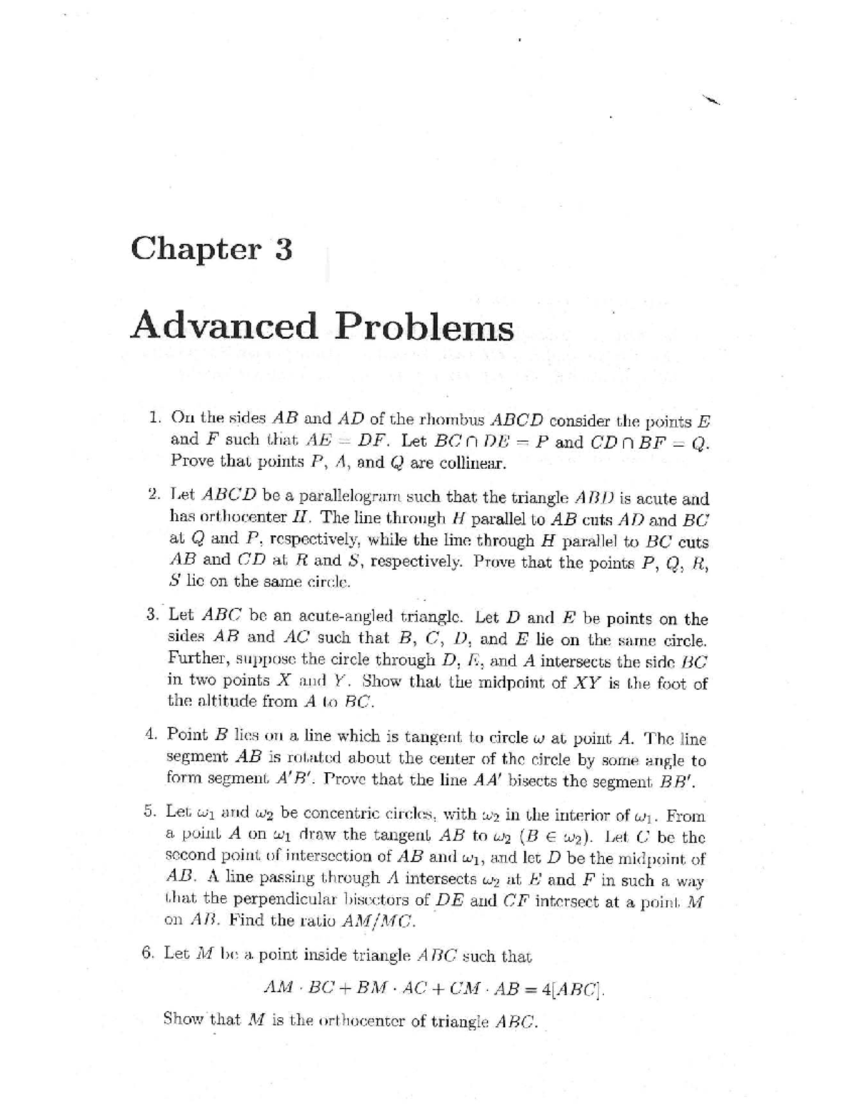 Chapter 3 Advanced Geometry Problems - BAI TAP HINH HOC - Studocu